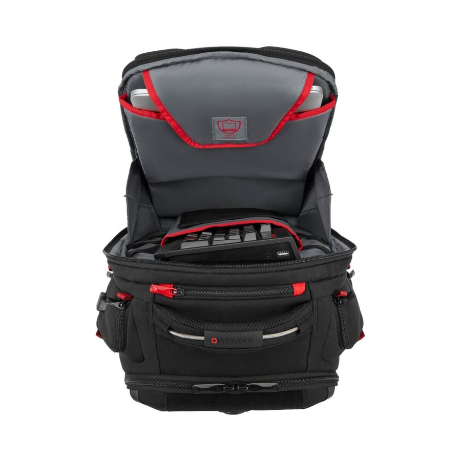 WENGER Gaming-Laptop-Rucksack PlayerOne 17,3" Laptop USB Tablet-Fach 29L Schwarz