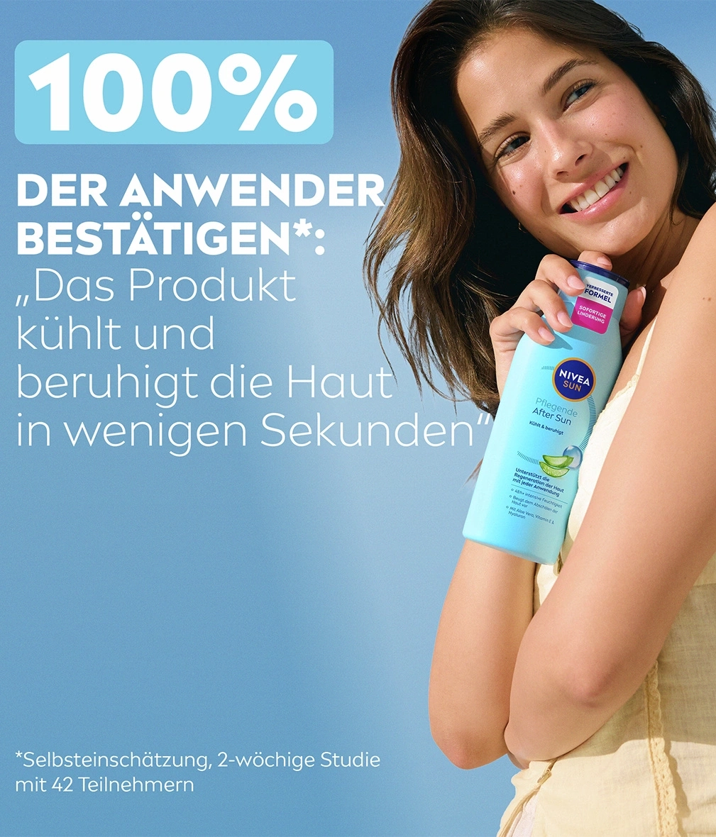 NIVEA Sun After Sun Lotion 2 x 400ml 48h+ Feuchtigkeit Kühlend Hyaluron