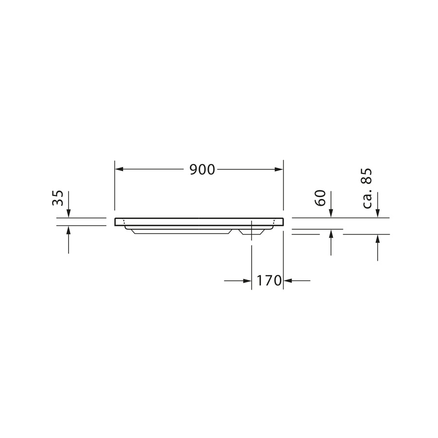 DURAVIT Duschwanne D-Code 900 x 800mm Weiß Rechteck Ablaufdurchmesser 90mm