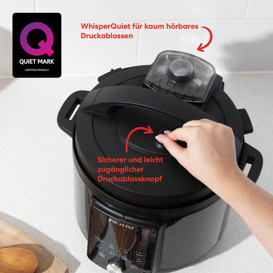 INSTANT POT Duo Plus Multikocher WhisperQuiet Slow Cooker 5,7L Schwarz Edelstahl