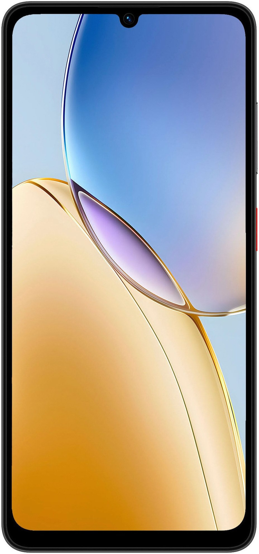Ein Smartphone mit einem abstrakten, bunten Hintergrund auf dem Display.