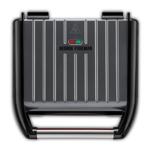 GEORGE FOREMAN Kontaktgrill Fitnessgrill Steel Family Grau 25041-56 Paninigrill