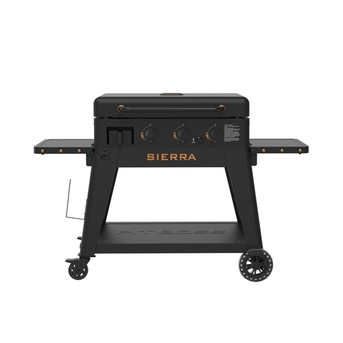 Pit Boss Gasgrill mit Grillwagen Sierra Onyx Plancha 3-Brenner BBQ Grill tragbar