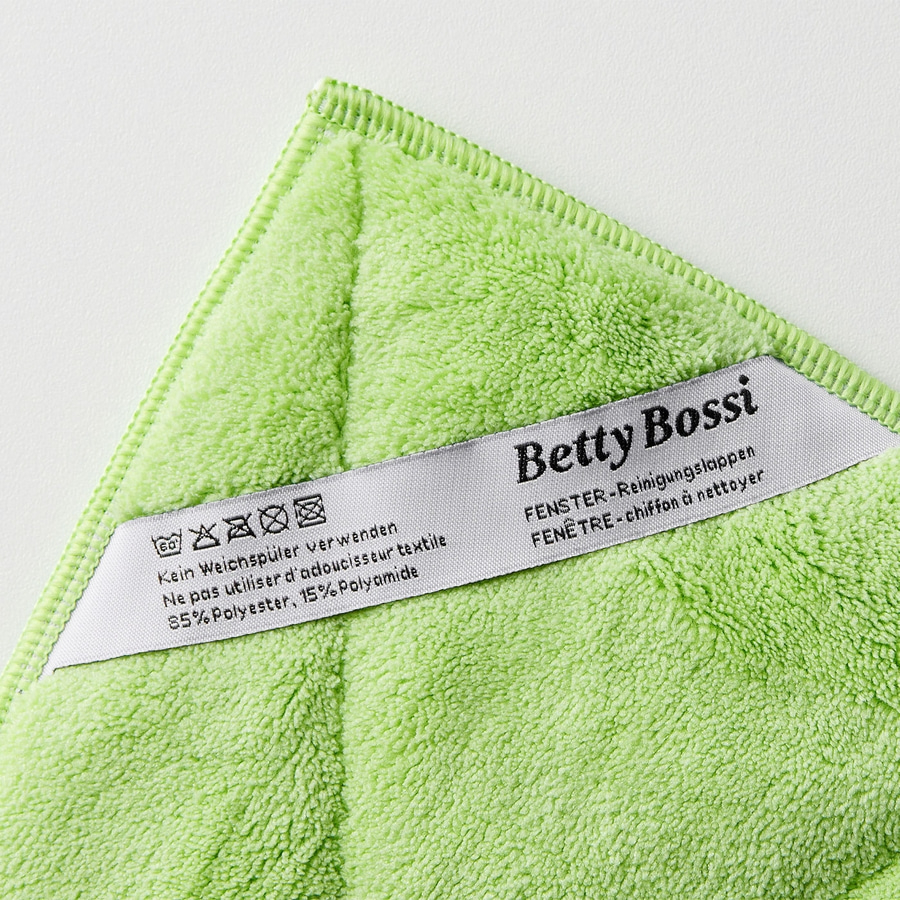 BETTY BOSSI Reinigungsset Fenster Profi-Qualität Waschmaschinengeeignet 3-teilig