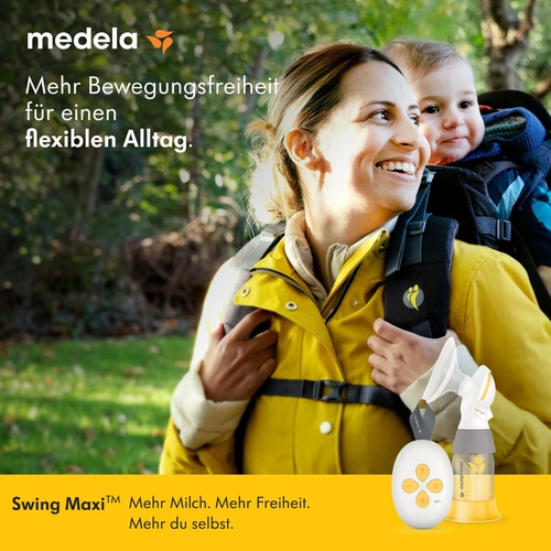 Medela Swing Maxi Elektrische Doppelmilchpumpe +PersonalFit Flex Brusthauben