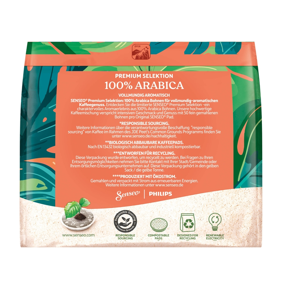 SENSEO Pads Premium Selektion 100% Arabica Senseopads 10x16 Getränke Kaffeepads