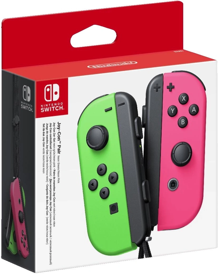 Nintendo Switch Joy-Con Pair Neon Grün/Neon Pink Controller-Set. Spielzubehör.