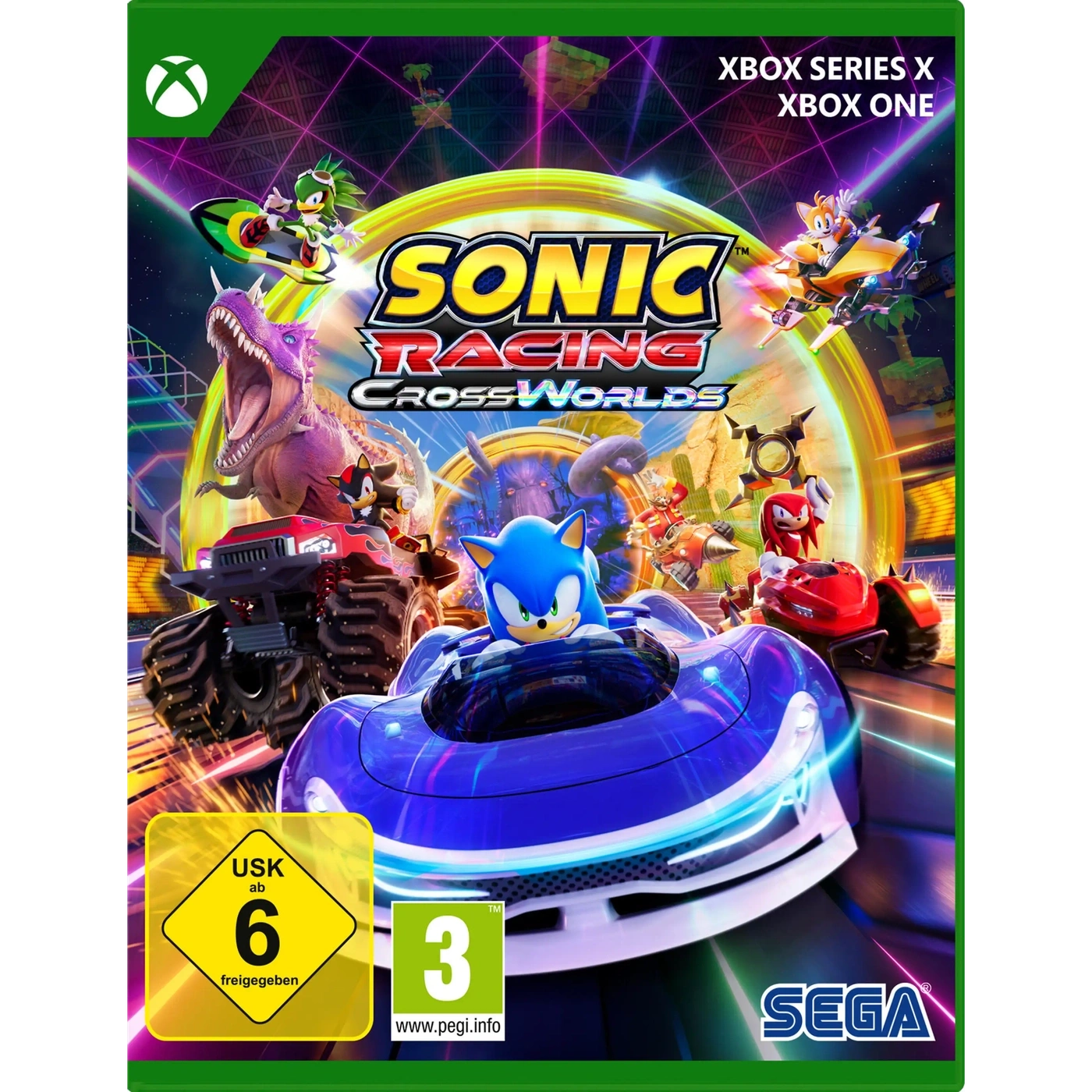 Sonic Racing Crossworlds für Xbox mit USK ab 6 und PEGI 3.