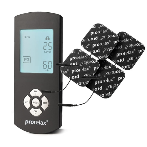 PRORELAX TENS/EMS Duo Comfort Blackline Elektrostimulationsgerät 2 Therapien NEU