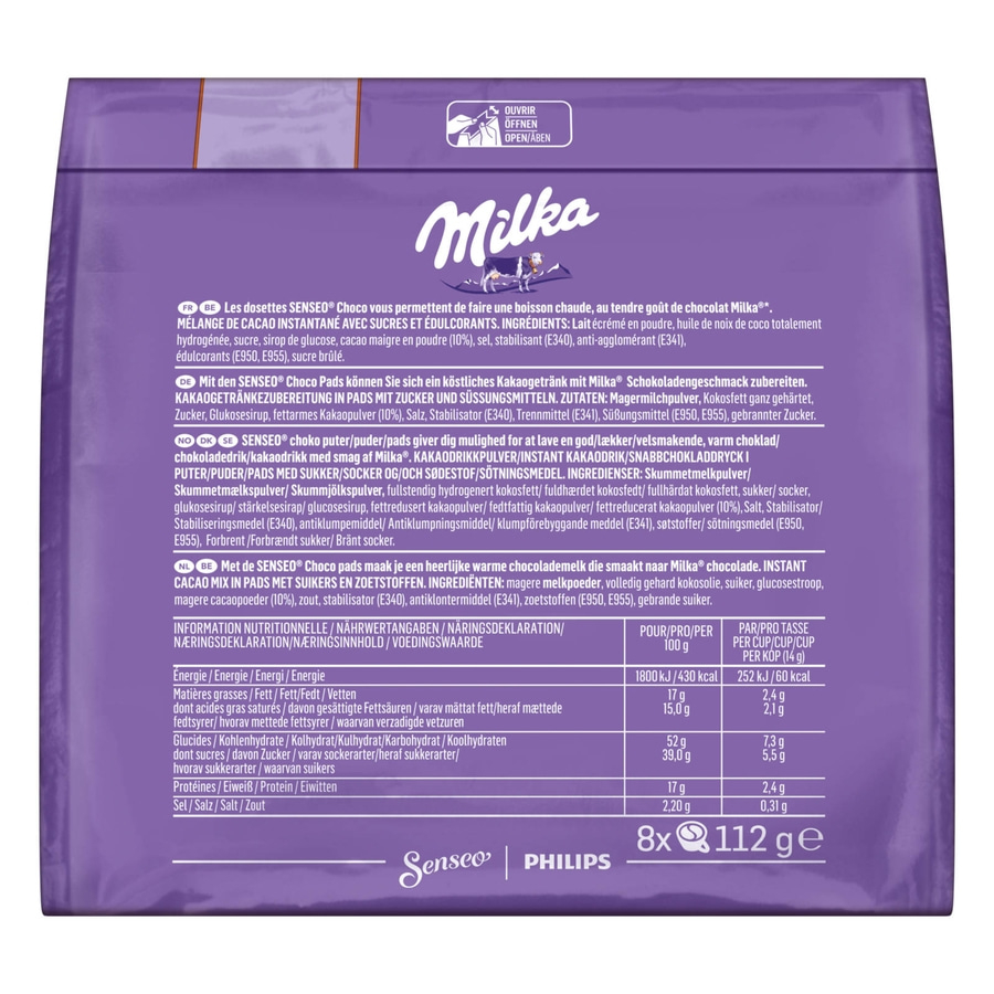 SENSEO Pads Milka Senseopads 80 Getränke Kakao heisse Schokolade Hot Choco