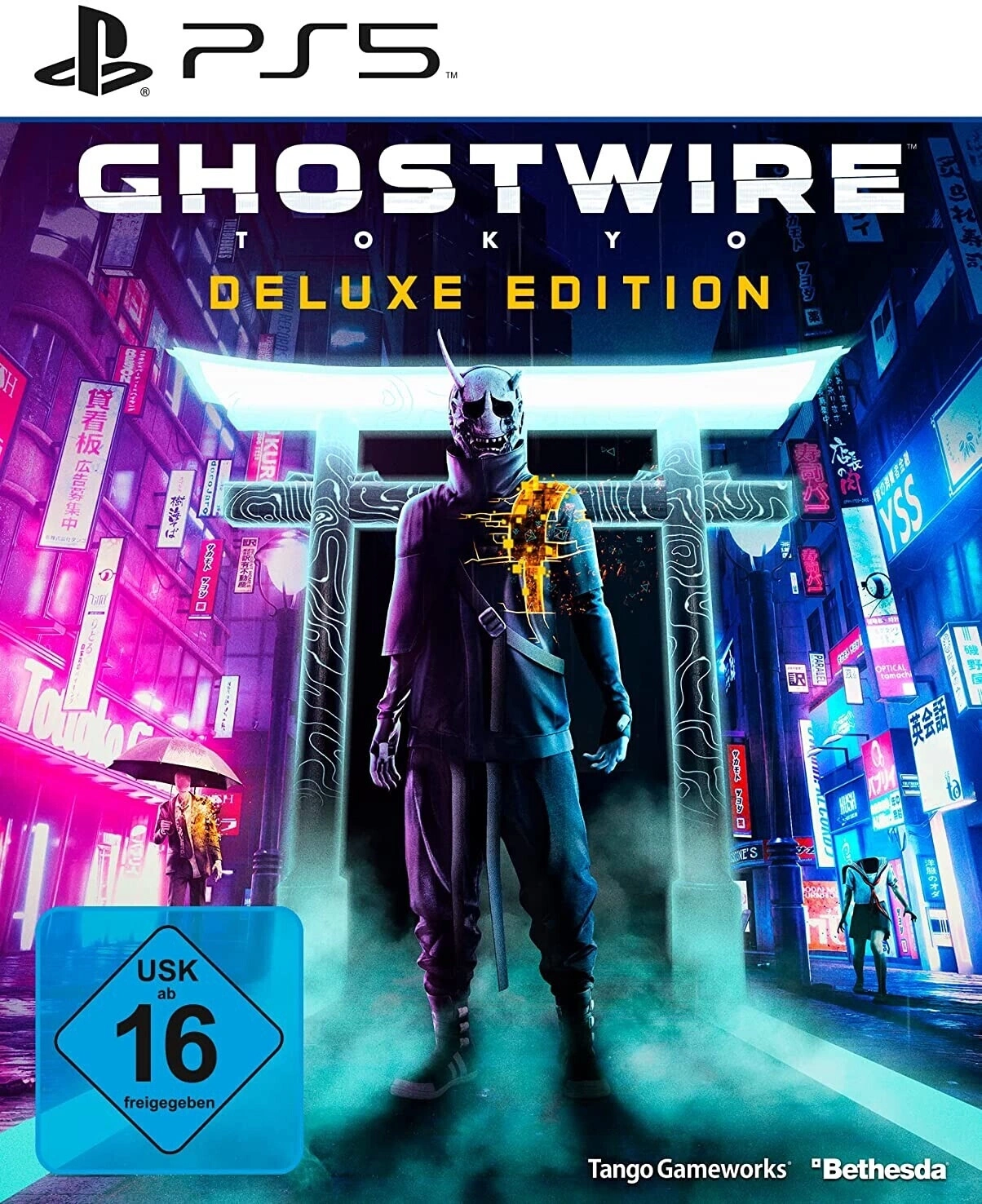 Ghostwire Tokyo Deluxe Edition Cover PS5 Spiel mit USK 16 Freigabe