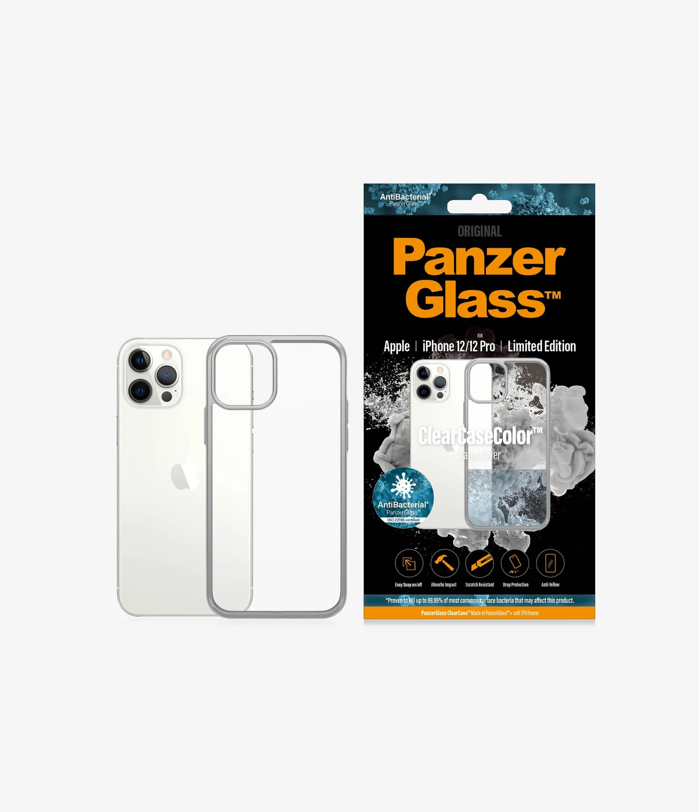 PanzerGlass™ Handyhülle Clear Case iPhone 12 / 12 Pro TPU Hülle Schutzhülle NEU