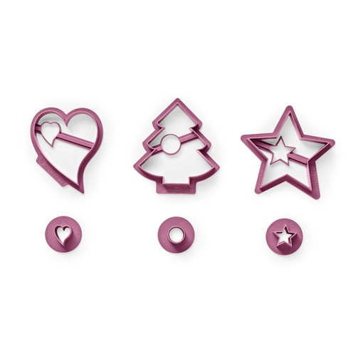 BETTY BOSSI Spitzbuben-Ausstecher Weihnachten 3er-Set