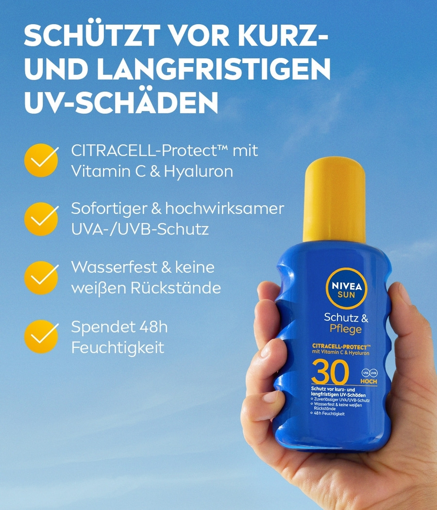 NIVEA SUN Schutz & Pflege Spray LSF 30 200ml UVA/UVB-Schutz