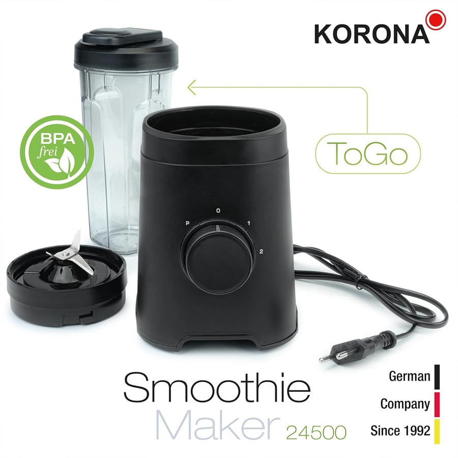 KORONA Smoothie Maker 24500 2 Leistungsstufen 600ml Becher ToGo 320W NEU