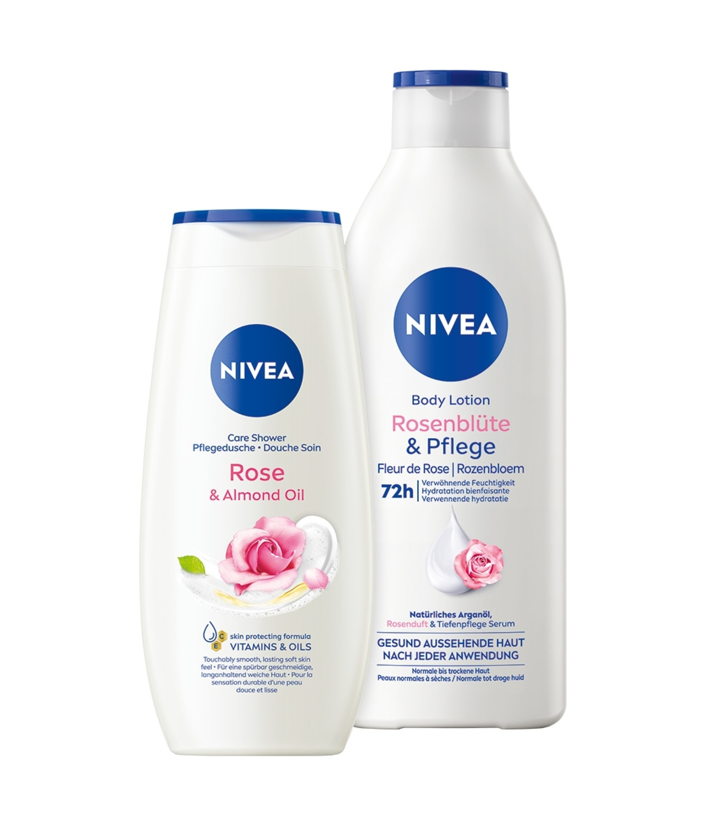 NIVEA Rosenliebe 2 x Geschenkset Duschgel 250 ml und Bodylotion 400ml