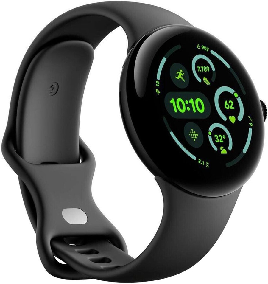 GOOGLE Pixel Watch 3 LTE Smartwatch 45 mm GPS Schwarz AMOLED Display B-WARE