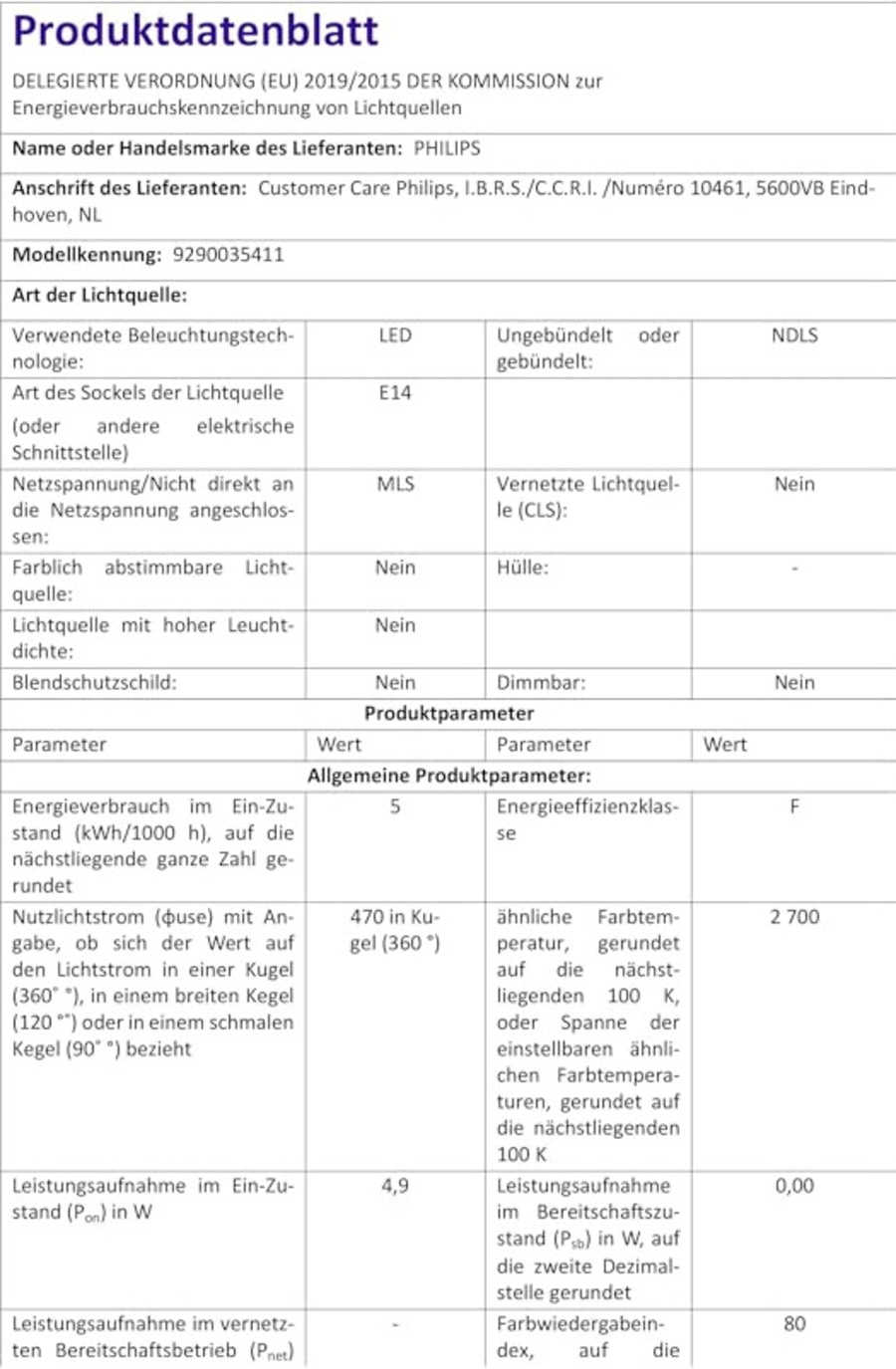 20x PHILIPS 2er Pack LED Leuchtmittel E27 +E14 40W Lampen Leuchten 470lumen NEU