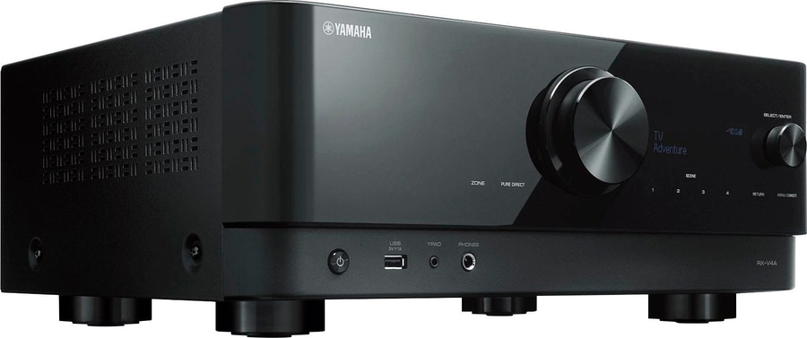 Yamaha AV Receiver RX-V4A mit USB, Kopfhöreranschluss und Drehregler