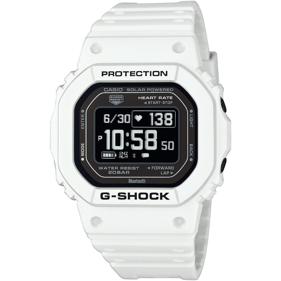 CASIO G-Shock Smartwatch DW-H5600-7ER Solar Bluetooth 45mm weiß digital B-WARE