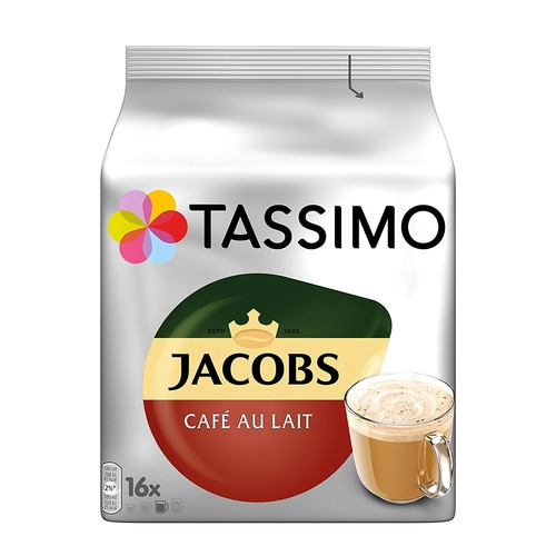 TASSIMO Kapseln Jacobs Café Au Lait T Discs 5x16 Getränke Kaffeekapseln Cafe