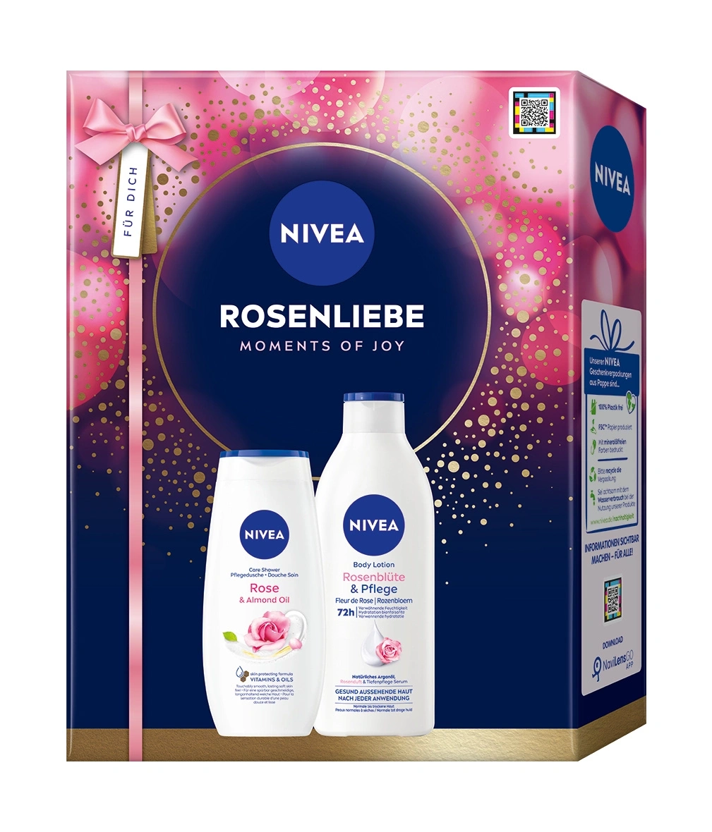 Nivea Rosenliebe Geschenkset mit Duschgel und Bodylotion