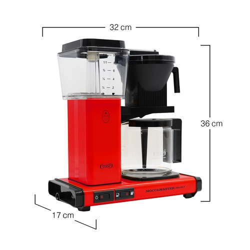 MOCCAMASTER Filterkaffeemaschine KBG Select Red 1,25L rot NEU