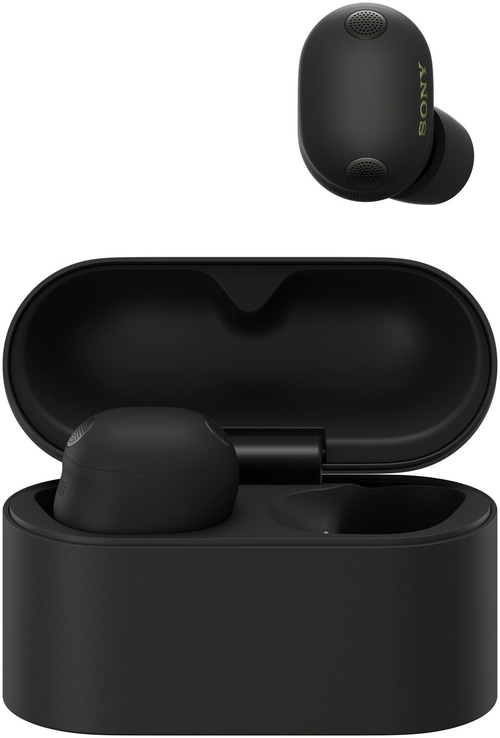 Schwarze Sony Kopfhörer mit Ladecase