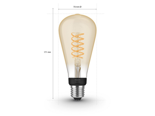 PHILIPS Hue Giant Edison E27 Leuchte LED Bluetooth Lampe 2100K 550 lm