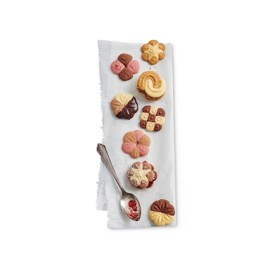 BETTY BOSSI Cookie Press Kunststoff Edelstahl Kekspresse Kekse Lila Weiß NEU