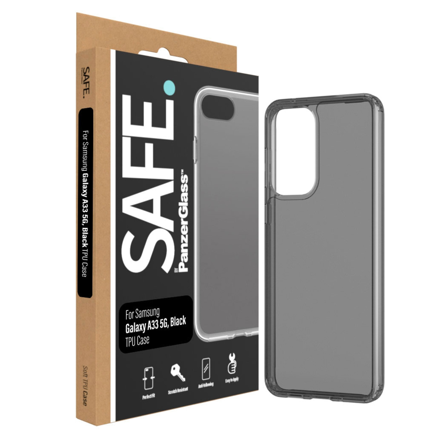 PanzerGlass™ SAFE. Samsung Galaxy A33 5G Handyhülle schwarz Das Original