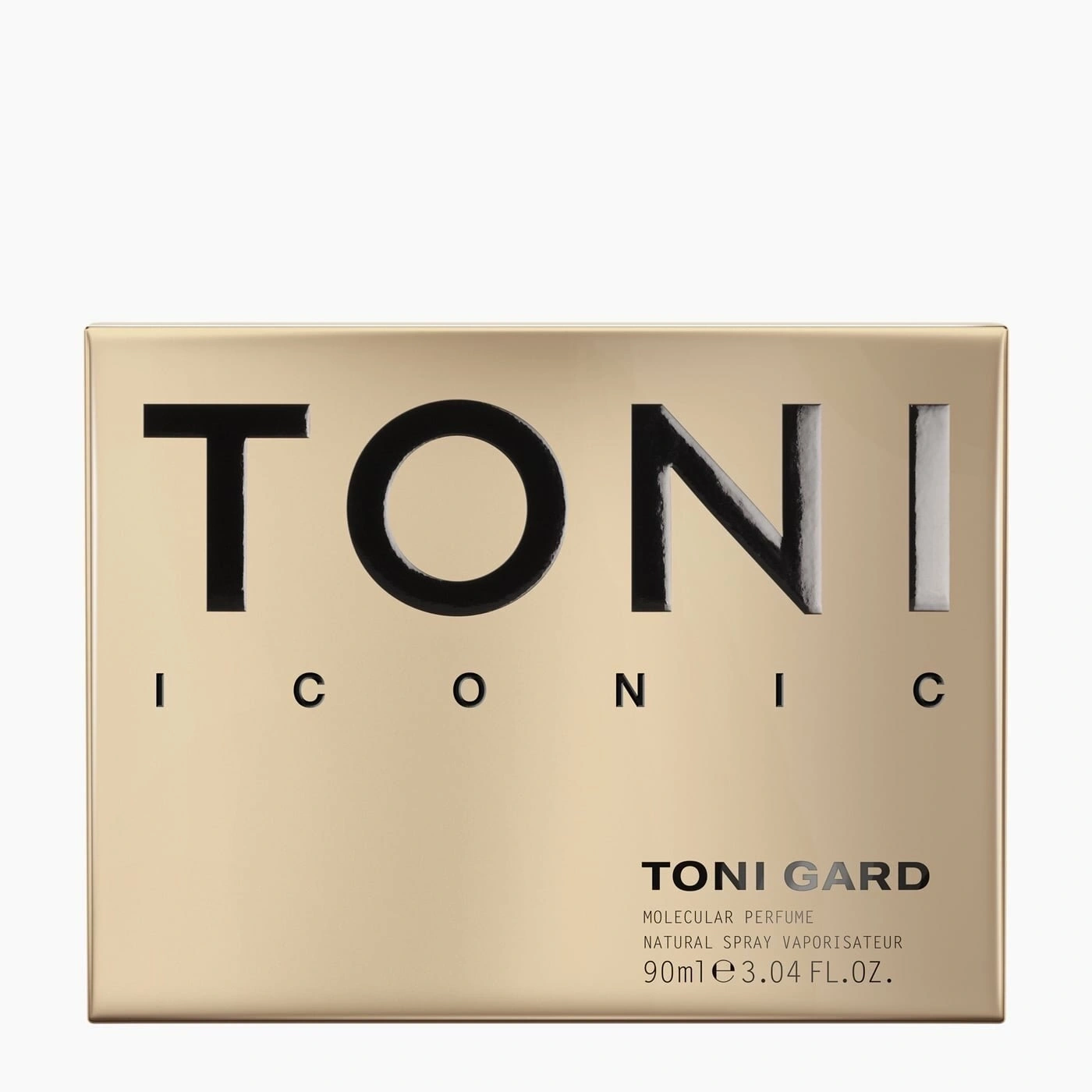 Toni Gard Parfümbox, goldfarben, mit Schriftzug 'TONI ICONIC', 90ml