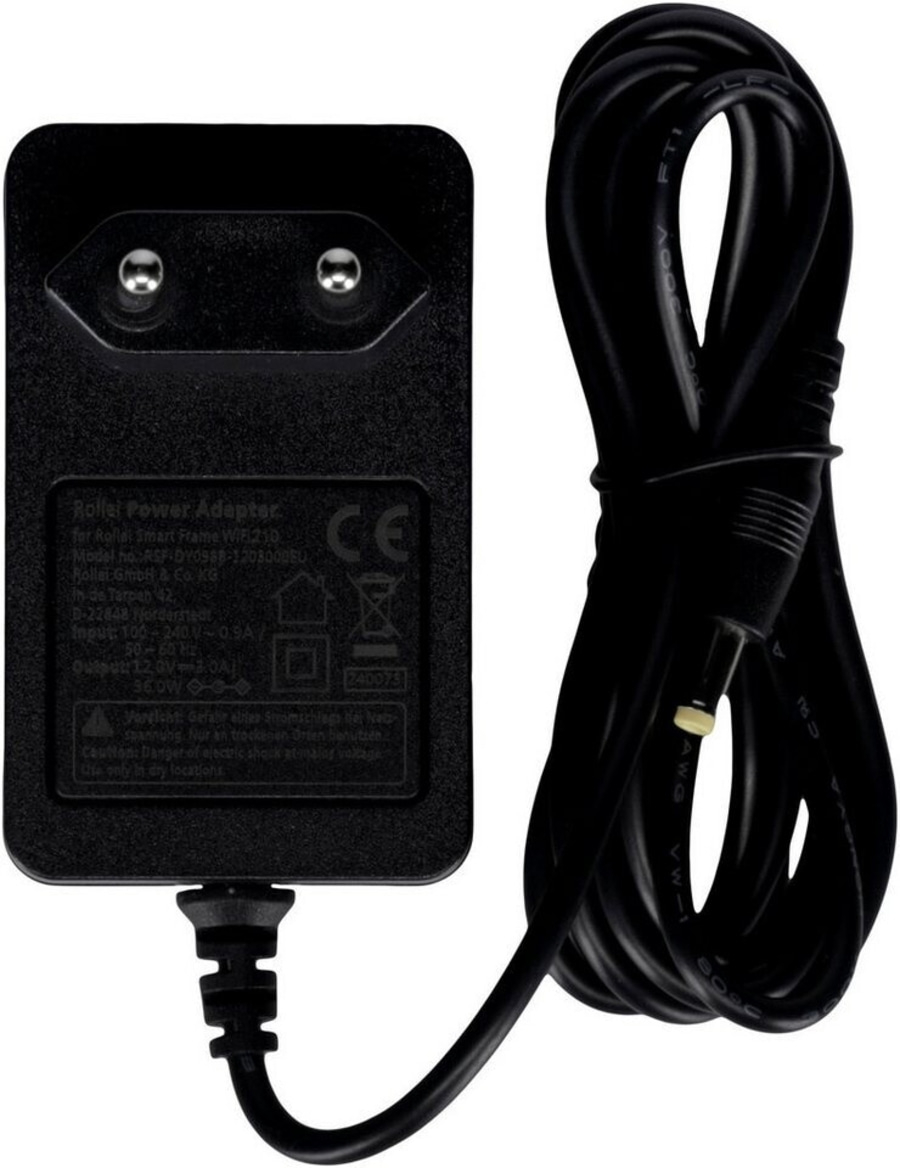 Rollei Netzteil mit Kabel und CE-Zeichen