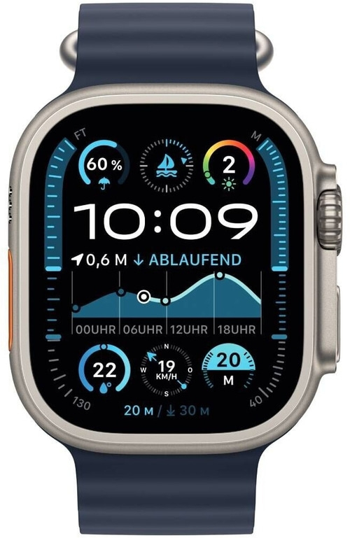 APPLE Watch Ultra 2 (2024) 49 mm Titangehäuse Oceanband Natur MX4D3FD/A B-WARE
