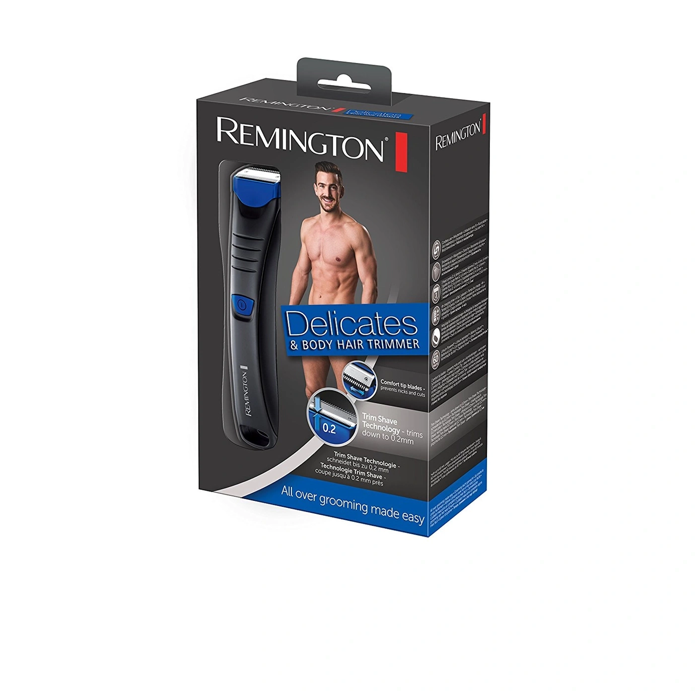 Remington Delicates Body Hair Trimmer, trimmt bis zu 0,2 mm, für sanfte Rasur.
