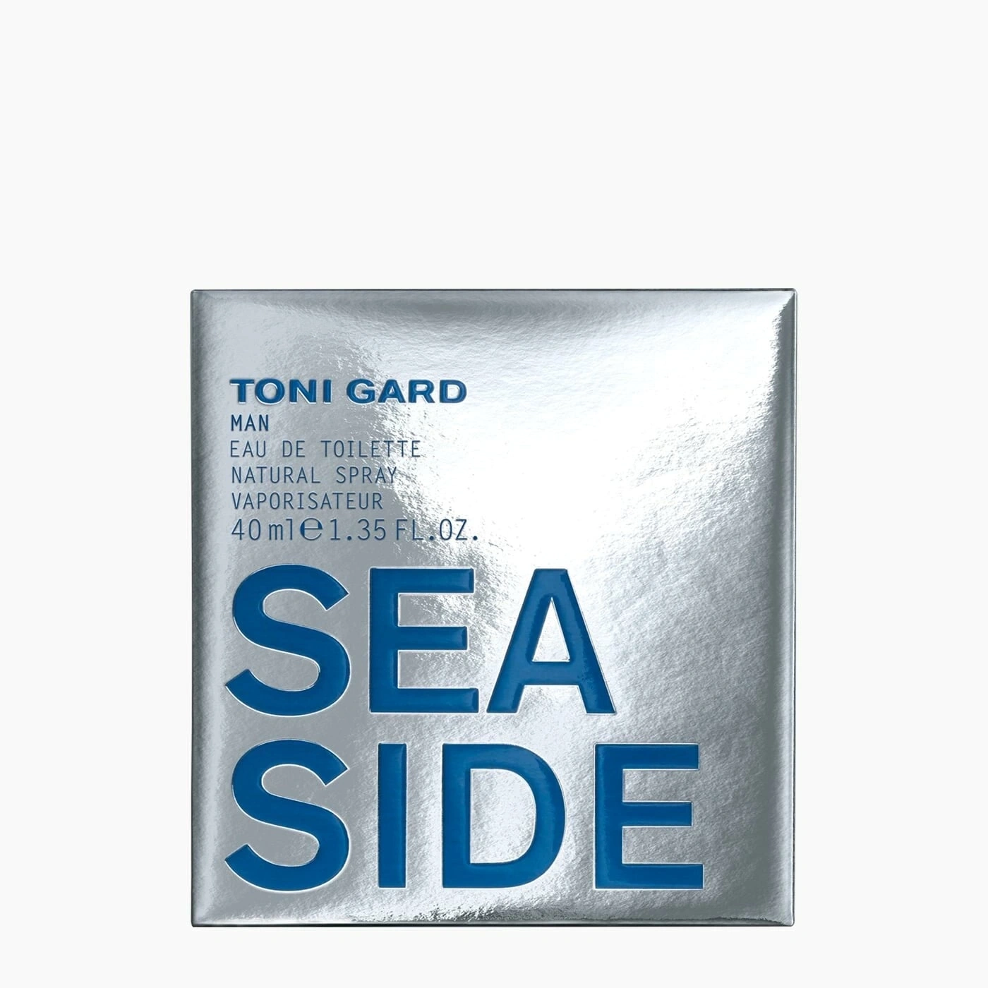 Parfüm-Verpackung von Toni Gard, mit der Aufschrift "SEA SIDE".