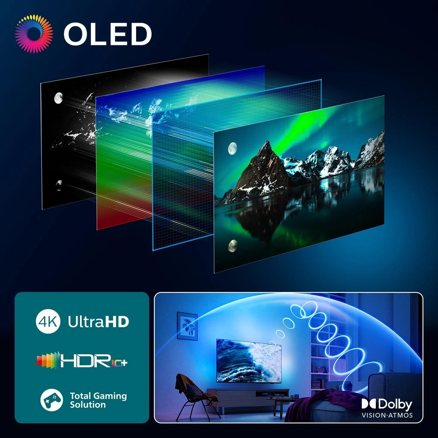 OLED Fernseher mit 4K UltraHD, HDR10+, Dolby Vision und Atmos