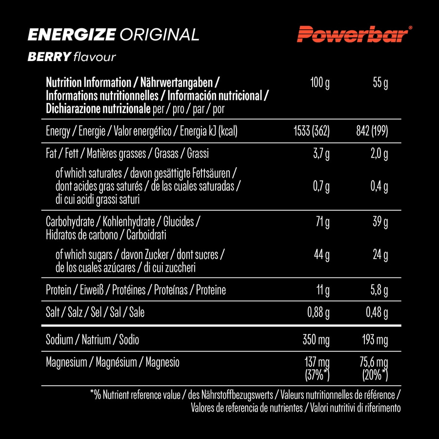 POWERBAR Energize Original Berry 15x55g High Carb Energieriegel