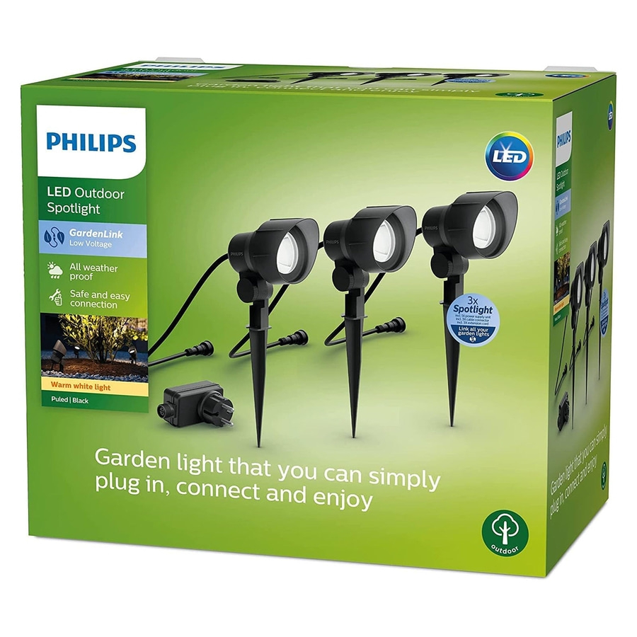 PHILIPS Außenspots 3er Starter Set Niedervolt Outdoor LED Beleuchtung NEU