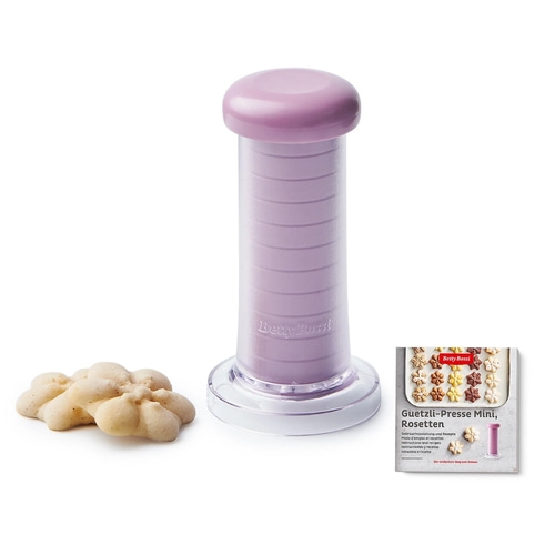 BETTY BOSSI Keks-Presse Mini Rosetten Kekse Silikon Kunststoff Lila NEU