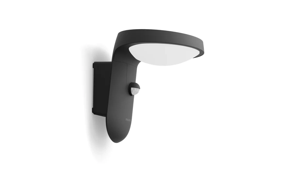 PHILIPS Tyla LED Wandleuchte 9W 820lm 2700K IP44 Bewegungssensor Anthrazit NEU