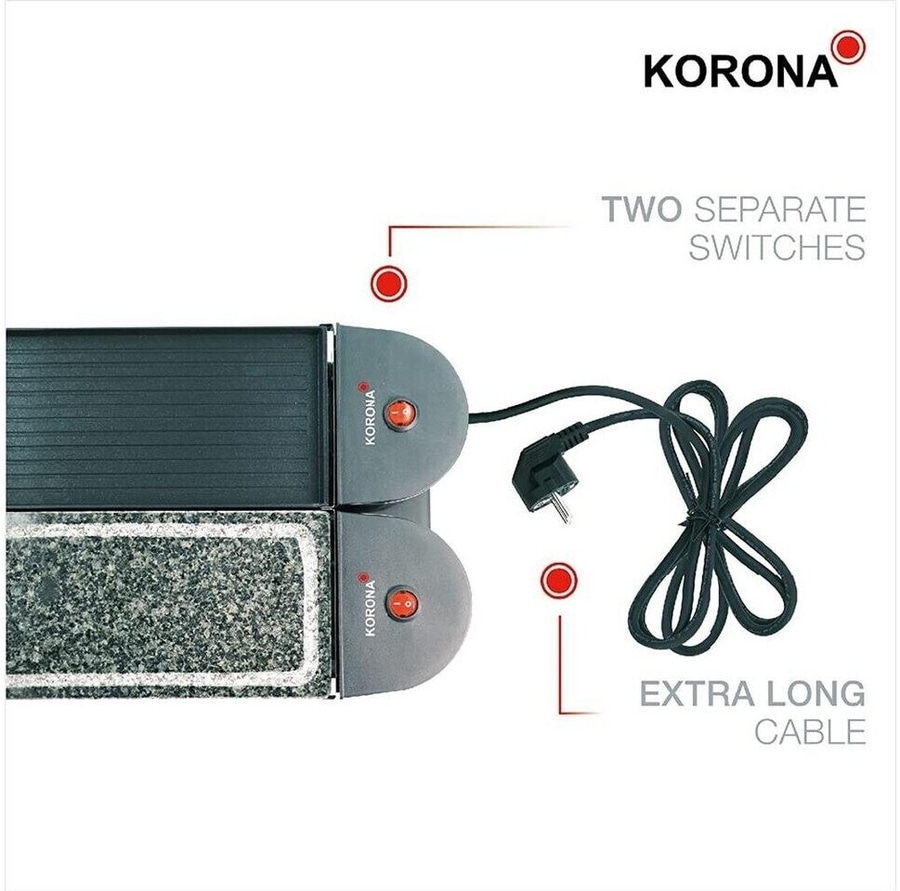 KORONA Klappbares Raclette 45071 8 Personen Grillplatte Pfännchen Spachtel NEU