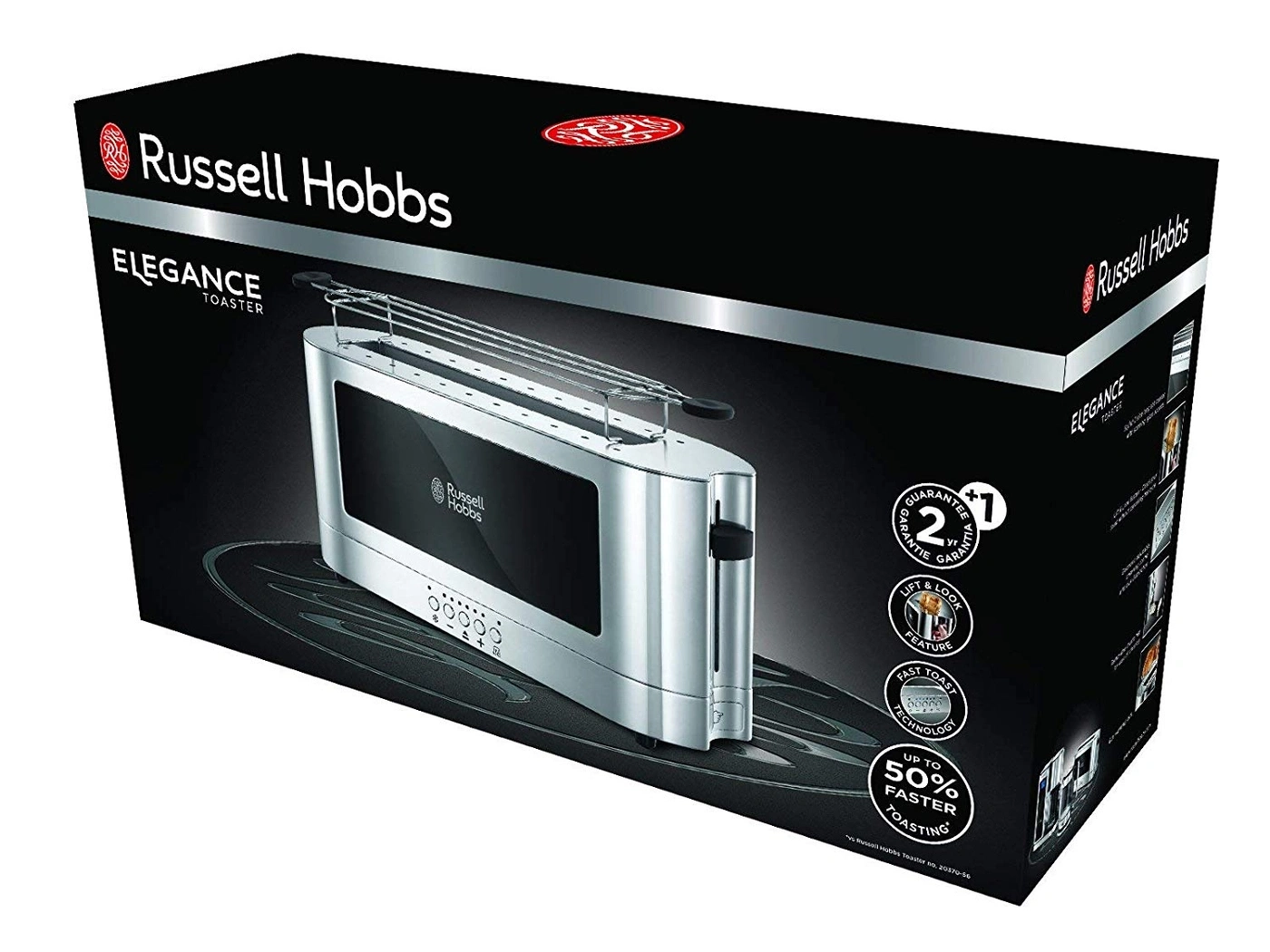Russell Hobbs Toaster, Elegance, 2 Jahre Garantie, schnelleres Toasten, silber