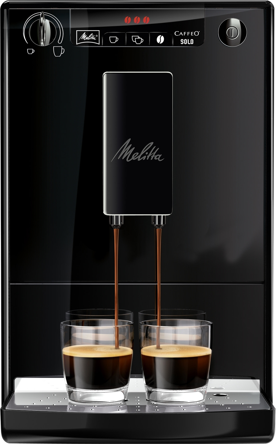 MELITTA Kaffeevollautomat Solo Pure Black E950-322 Espressomaschine schwarz