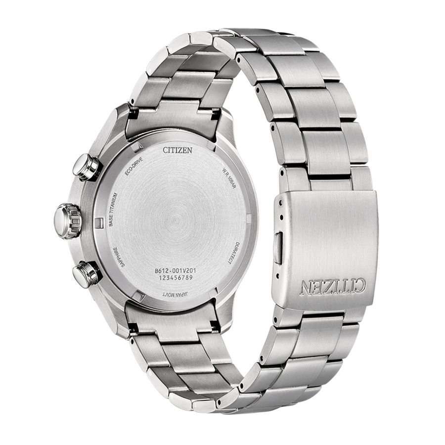 Citizen-Uhr, Edelstahlarmband, Eco-Drive, Saphirglas, wasserdicht, japanisches Uhrwerk