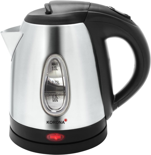 KORONA Wasserkocher 20303 kabellos Edelstahl 1 Liter 2000 Watt Basisstation NEU