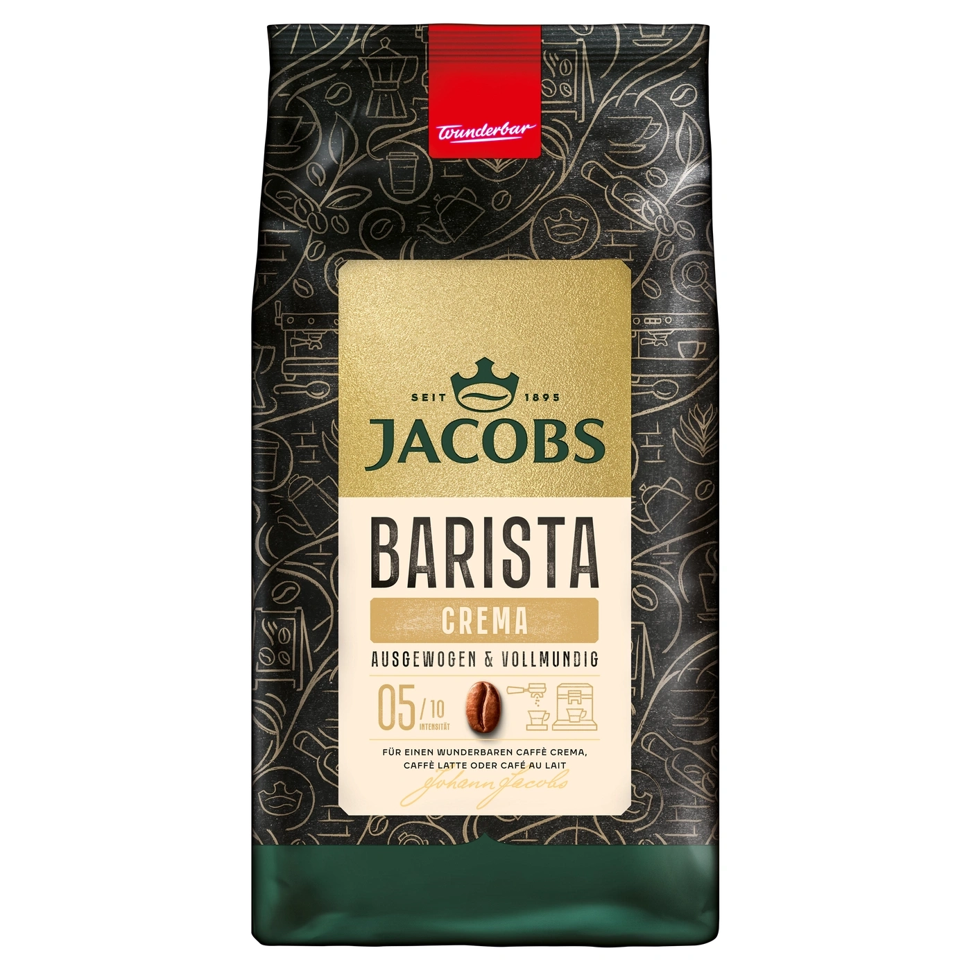 Kaffee von Jacobs Barista Crema mit Intensität 5/10