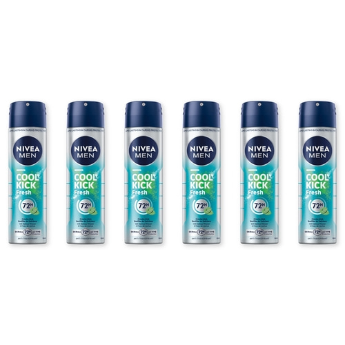 Sechs Nivea Men Cool Kick Dosen