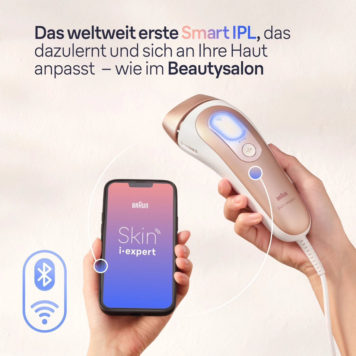 Der Braun Smart IPL mit Skin i-expert App