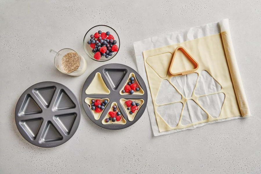 Backblech Mini Rösti knusprig handlich einfach schweizerisch beschichtet Dreieck